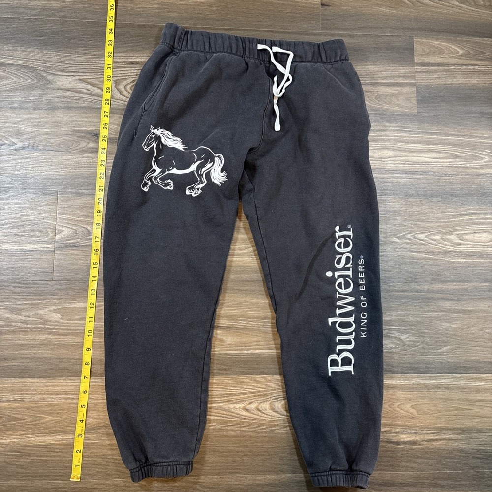 Pacsun X Budweiser Clydesdales King Of Beers Graphic Sweatpants Size M - Picture 4 of 6